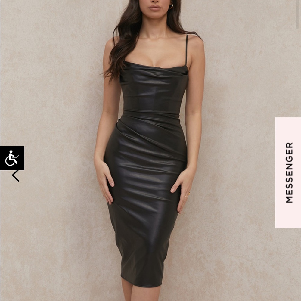 House of CB Vegan Leather Dress